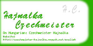 hajnalka czechmeister business card
